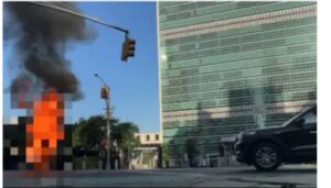 Man dies after setting himself ablaze outside the UN headquarters
