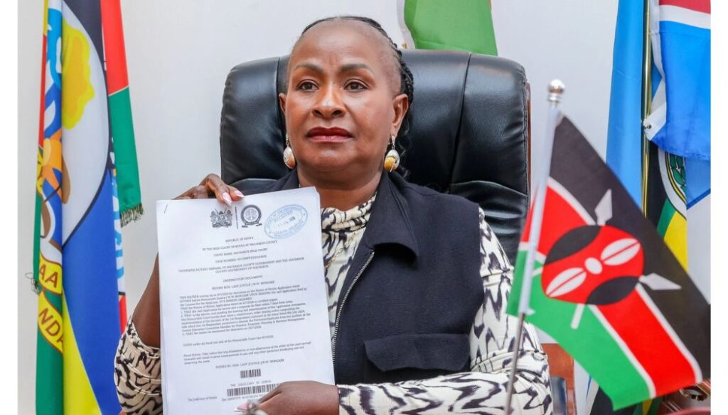 Governor Wavinya Ndeti reinstates County Minister days after sacking her