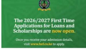 The Higher Education Loans Board (HELB) has opened applications for its 2026/2027 partial postgraduate scholarships