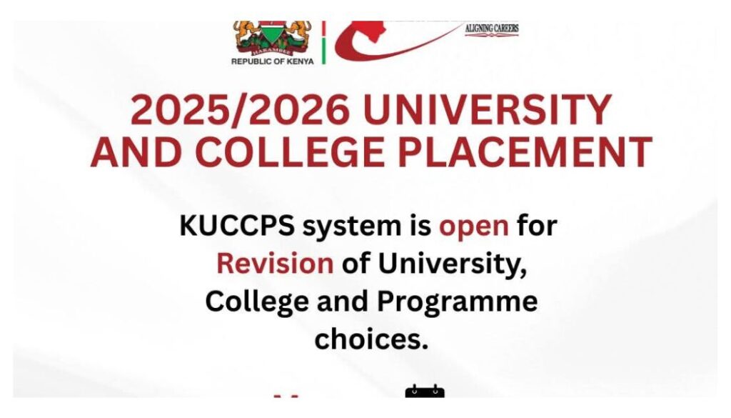 KUCCPS opens fresh degree application for KCSE 2022, 2023 and 2024 cohorts