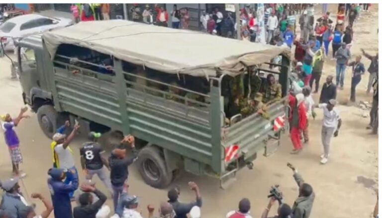 Residents 'stop' GSU truck from accessing polling station during Ol Kalou By-election