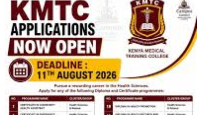 KMTC opens applications for September 2026 intake