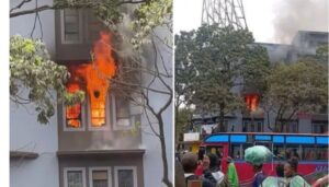 There was panic in Nairobi's Central Business District (CBD) on Monday, August 3, after a fire broke out at Lotus House near Afya Centre.