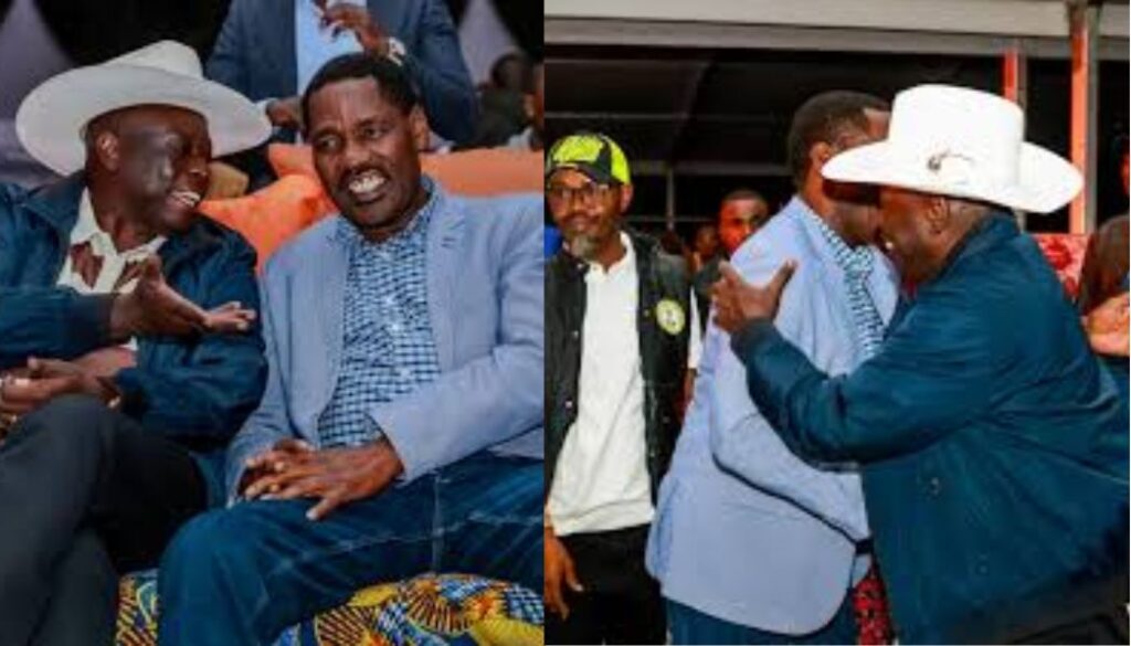 Rigathi Gachagua and Party of National Unity (PNU) leader Peter Munya met on Saturday, August 8, during the ‘Twine Cietu’ Festival.