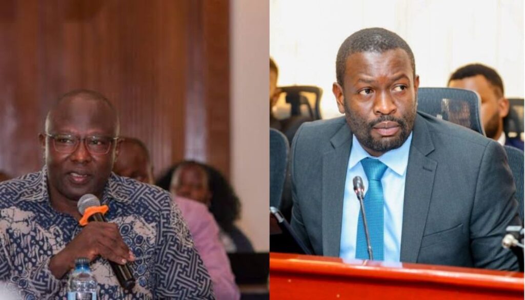 IEBC Chairman Ethekon declines to be photographed with Sifuna at Diani event