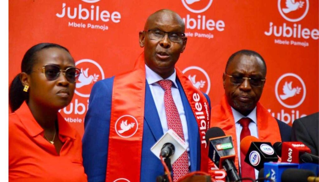 The Jubilee Party has hit back at the Democracy for Citizens Party (DCP) over claims linking the party to the chaos witnessed during a DCP rally in Nakuru. 