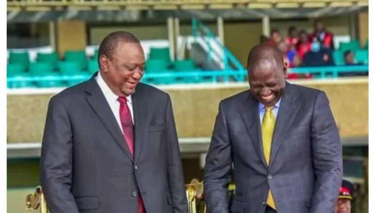 President William Ruto has accused his predecessor Uhuru Kenyatta of failing to move on from his defeat in the 2022 presidential election
