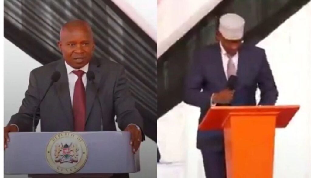 DP Kindiki loses cool after governor is stopped from using his podium