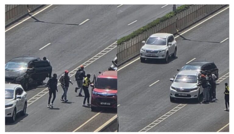 Moja Expressway has denied reports of a robbery along the Nairobi Expressway after an incident showing several people and vehicles on the highway went viral.