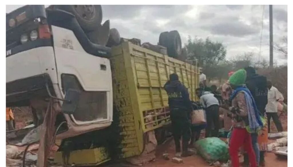 5 people dead, 21 injured after lorry ferrying traders overturns in Kitui