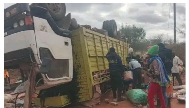 5 people dead, 21 injured after lorry ferrying traders overturns in Kitui