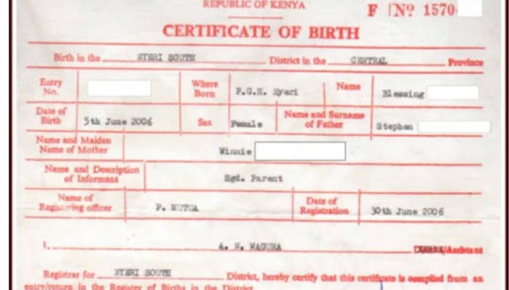 Government explains why Birth Certificates must be applied for in county of birth