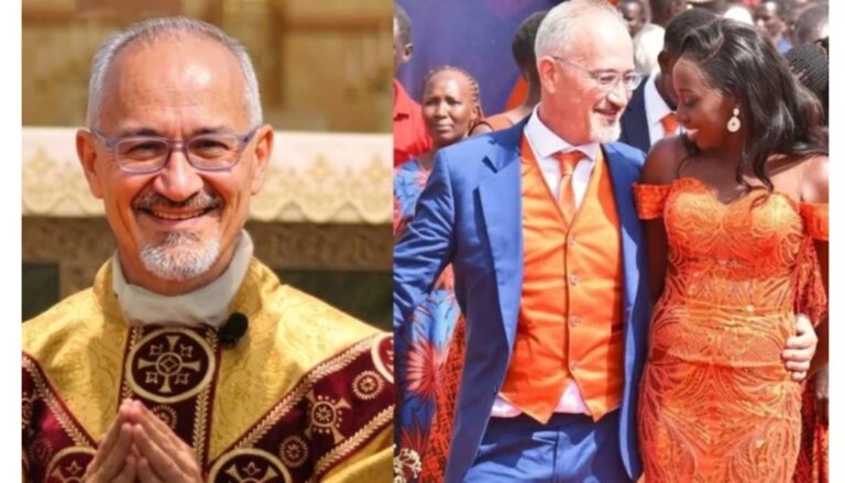 Sandro Ferretto, an Italian-born Catholic priest who served in Baringo County for 12 years, has left the priesthood and married Sharon Jepng’ok, a Tugen woman from Baringo South