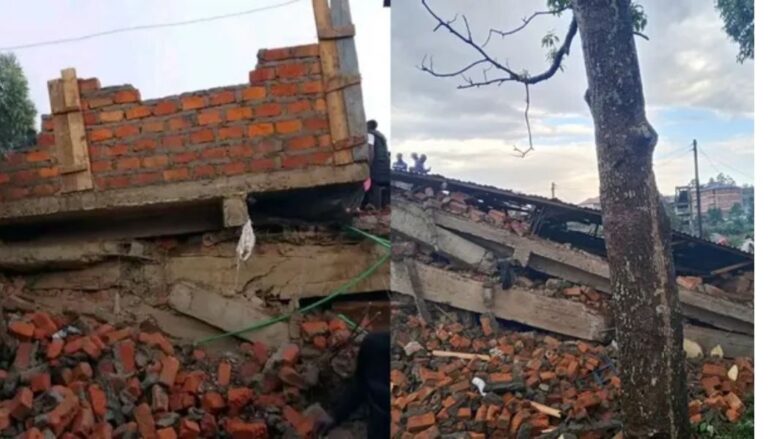 A five-storey building under construction has collapsed in the Ogembo area, Kisii County.