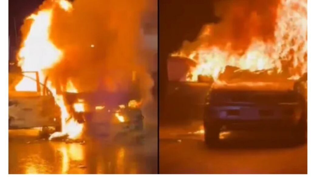 UDA Homa Bay Chairperson attacked as official vehicle is burnt by goons