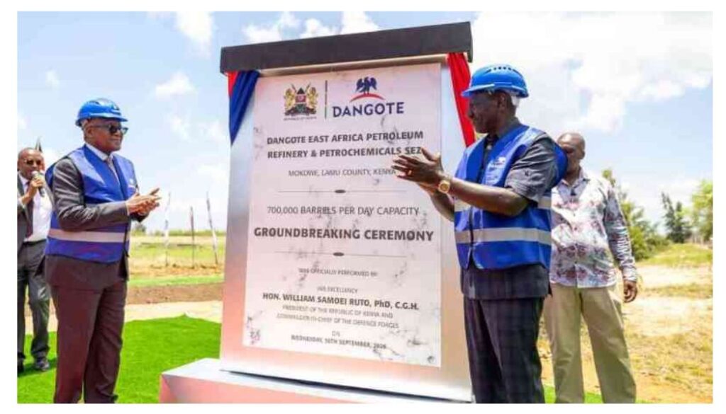US Embassy issues statement after Dangote Refinery groundbreaking in Lamu