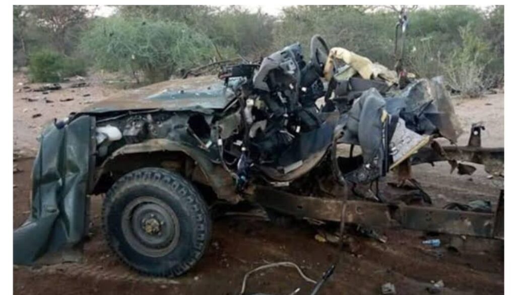 Two police officers have reportedly died after their government-issued vehicle struck a suspected improvised explosive device (IED)