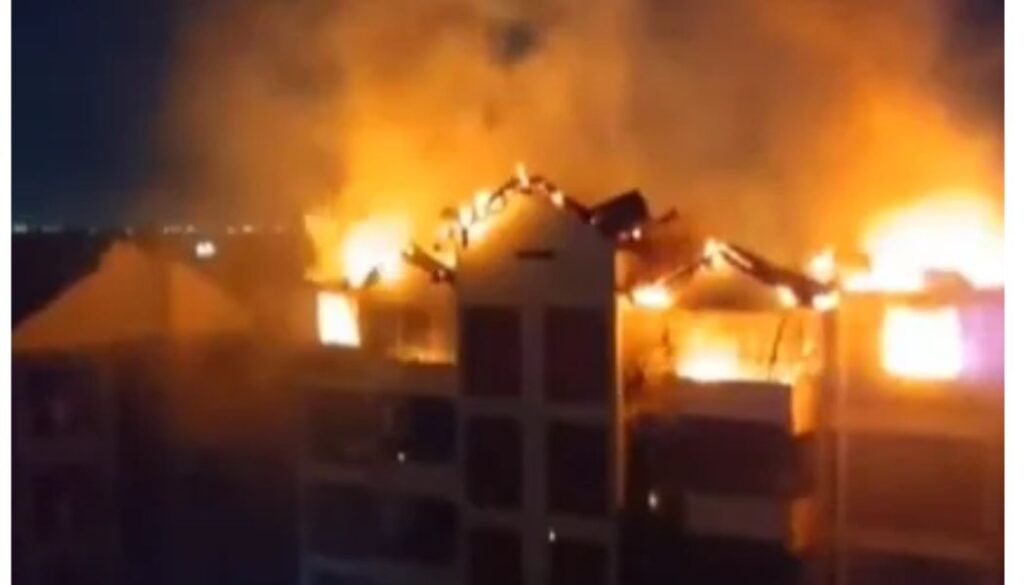 Early morning fire engulfs multi-storey apartment building in Ongata Rongai